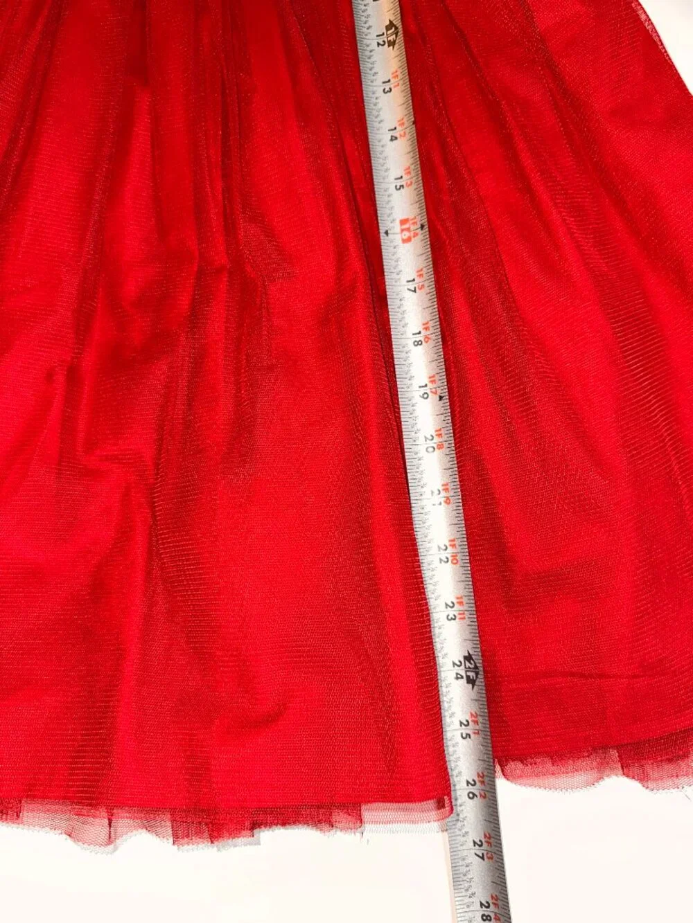 BABY GAP RED TULLE OVERLAY w/ PETAL FLOWERS BODICE-SLEEVELESS DRESS Sz 5 5T #648